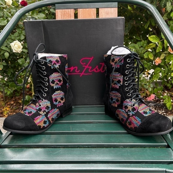 Iron fist sugar hiccup sequin combat boot - Picture 3 of 6